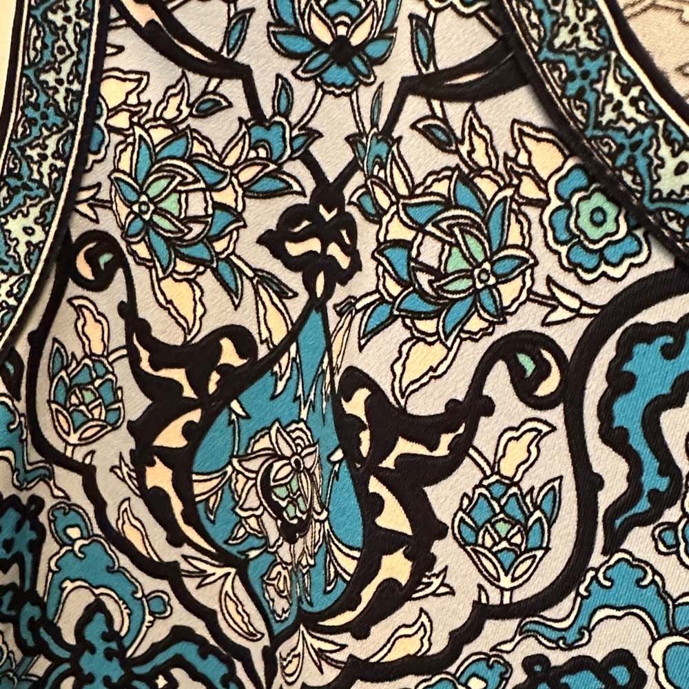 Max Studio Blue And Black Patterned Midi Dress - image 3